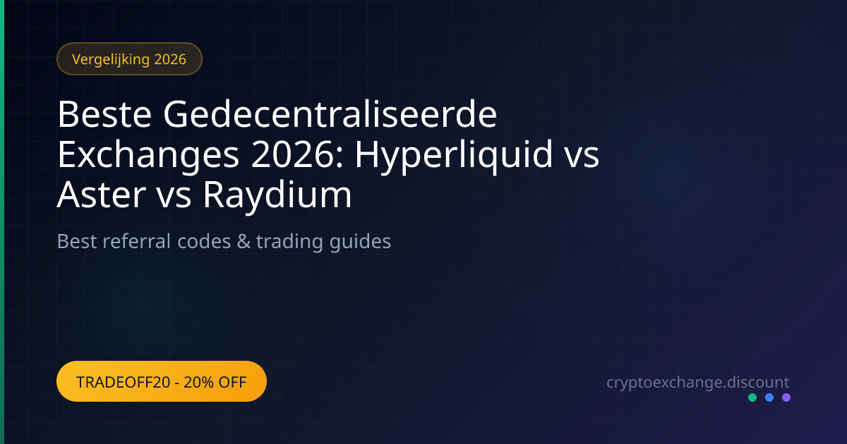 Beste Gedecentraliseerde Exchanges 2026: Hyperliquid vs Aster vs Raydium
