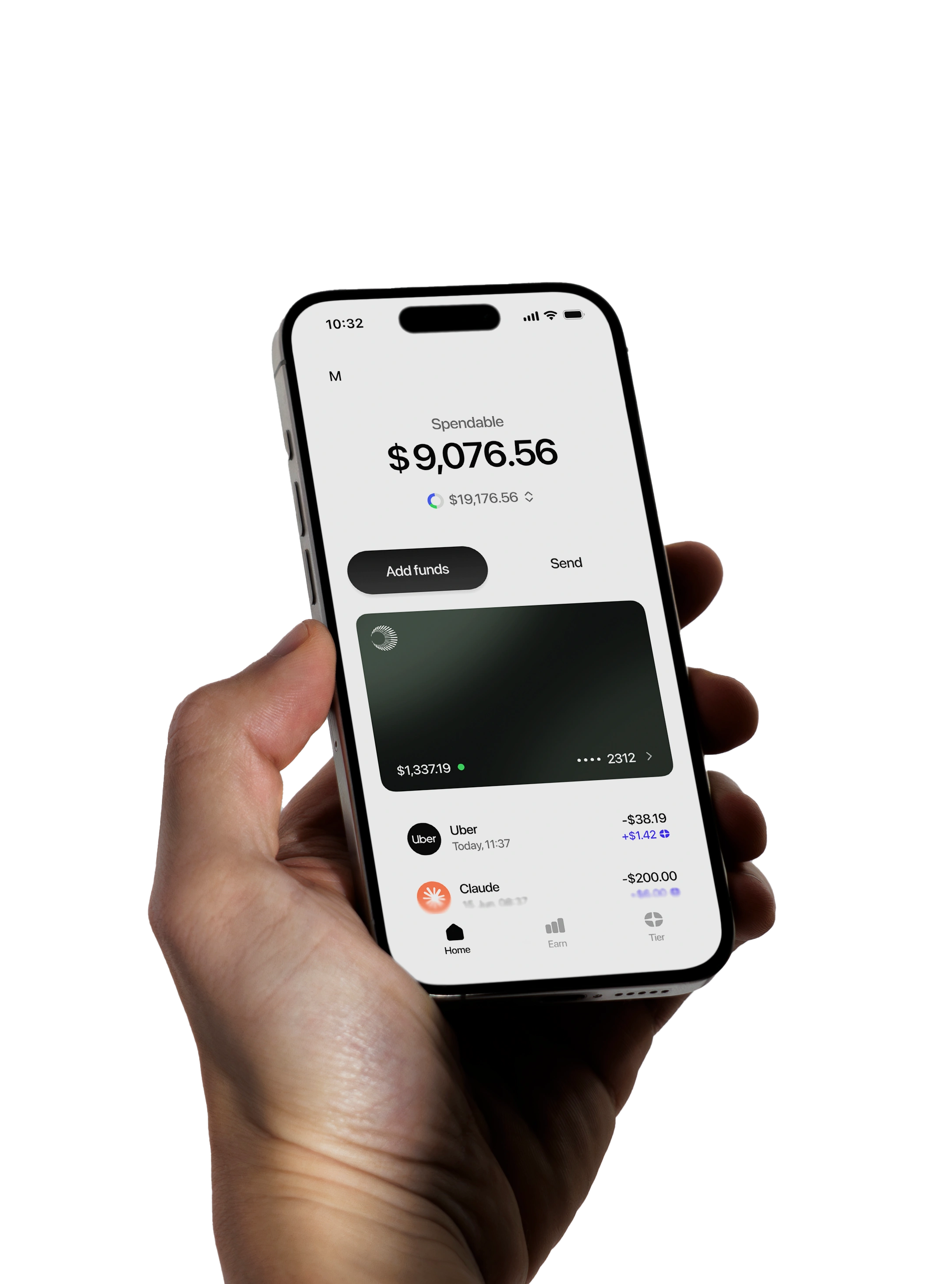 Official Plasma One app artwork showing the card and balance interface
